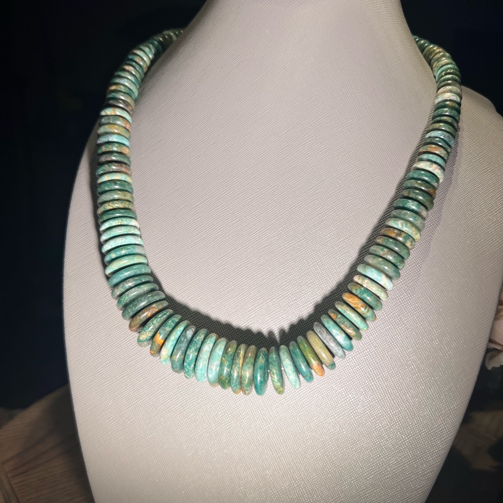 Unique Vintage Chinese Jade Sterling Silver Statement Necklace 299$